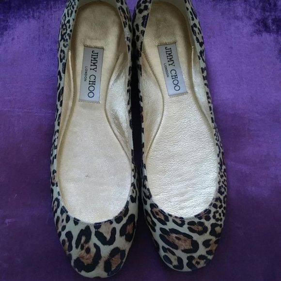 Jimmy Choo Shoes - Jimmy Choo Leopard Flats Size 38 MINT CONDIT